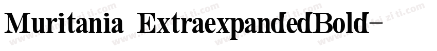 Muritania ExtraexpandedBold字体转换